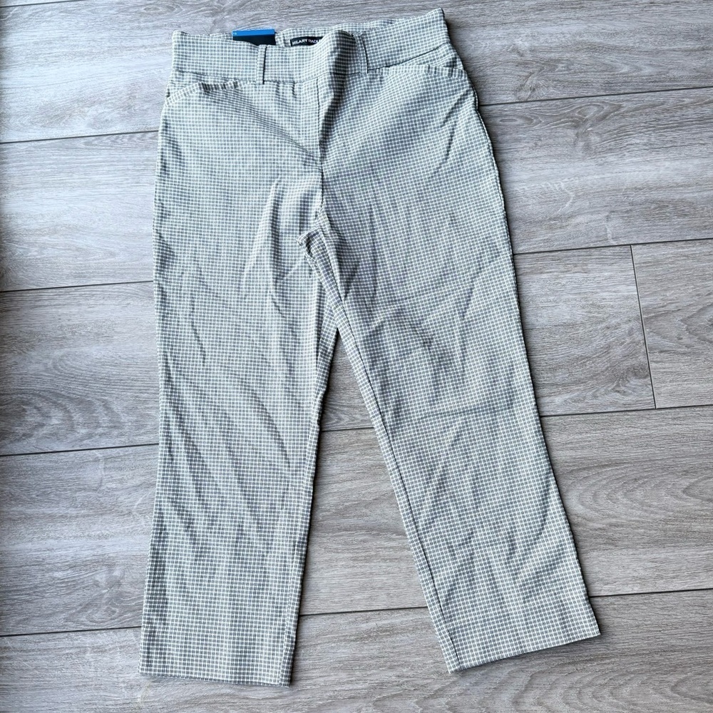 NWT Hilary Radley Plaid Slim Fit Cropped Pants